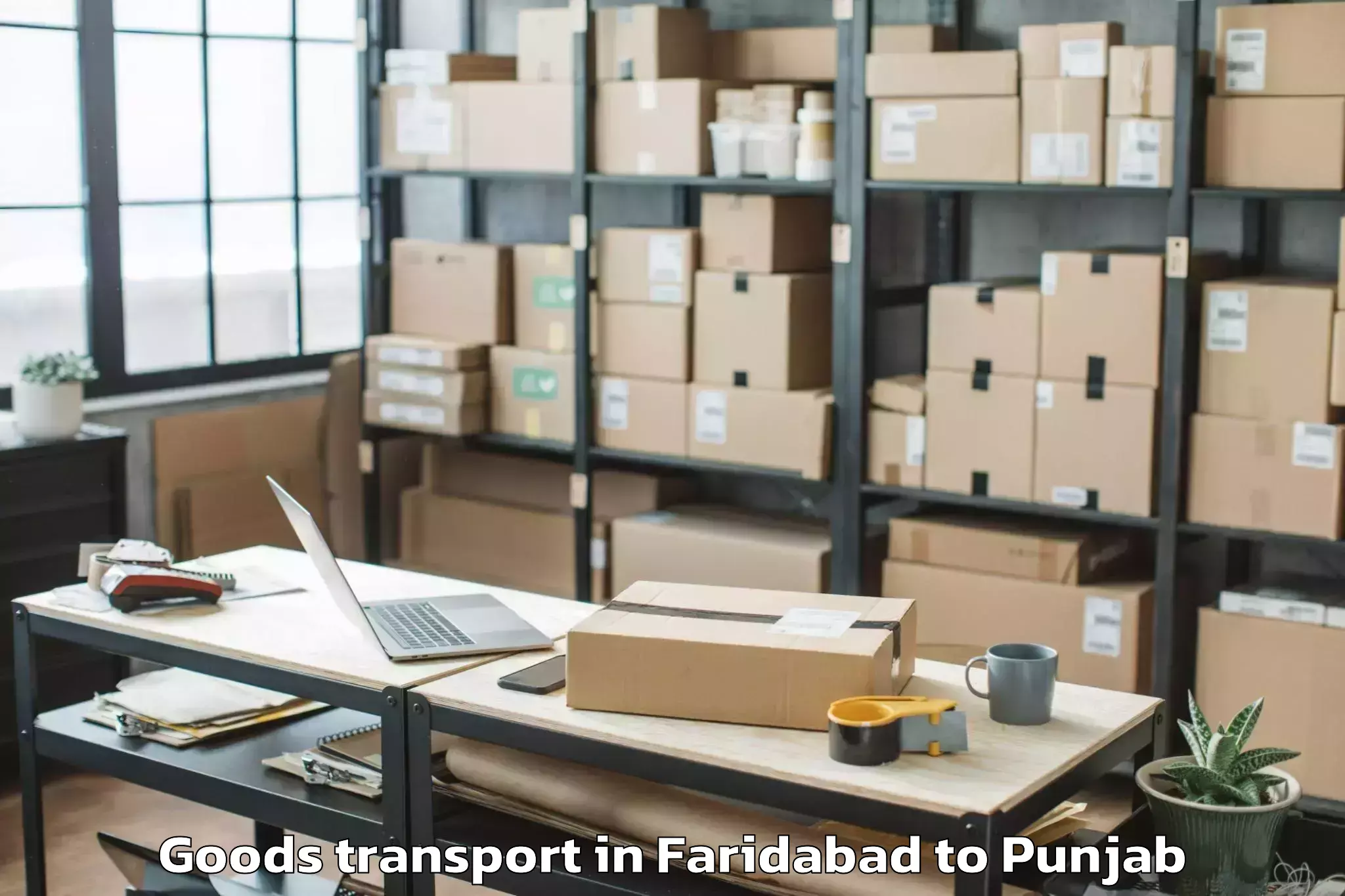 Book Faridabad to Siswan Goods Transport